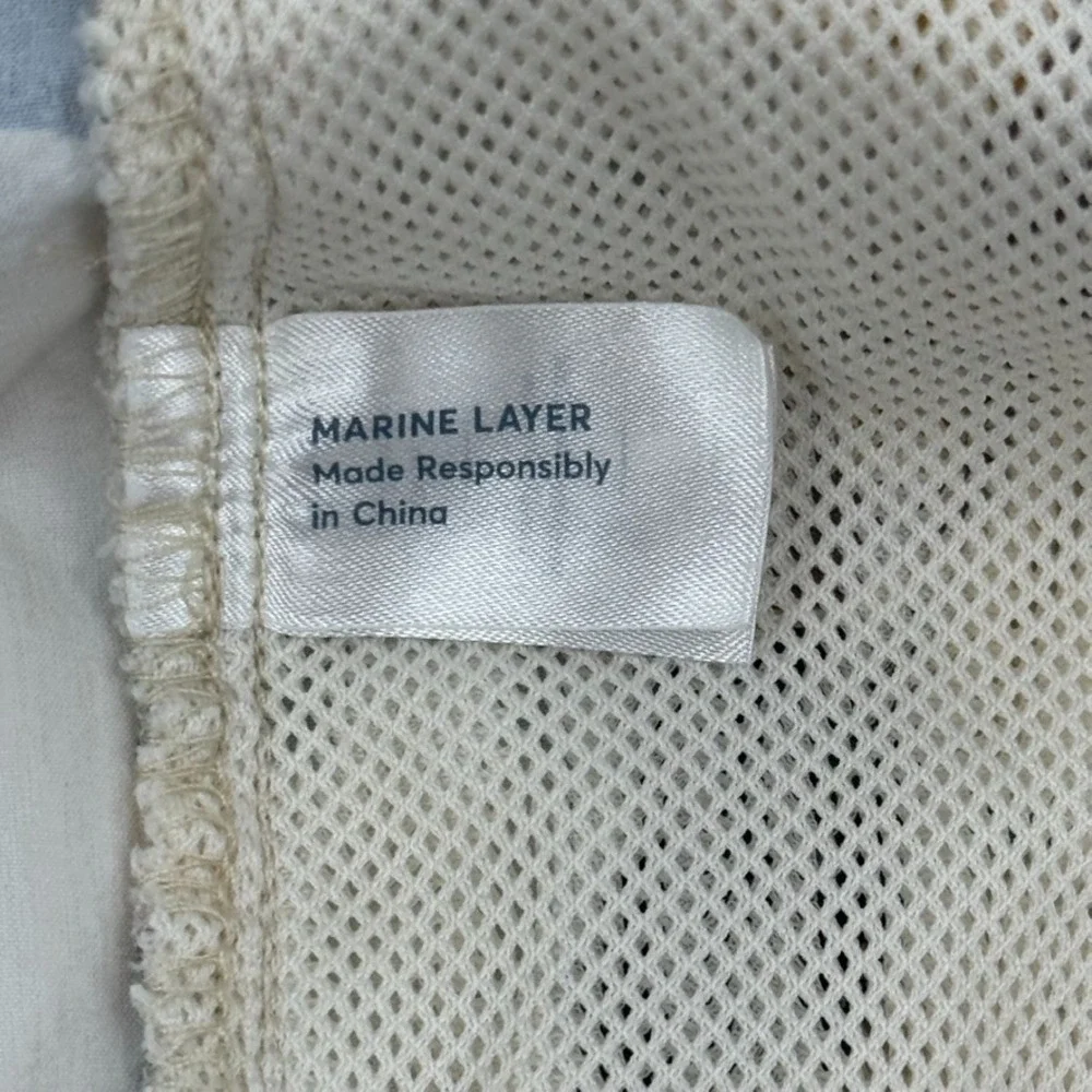 Marine Layer Shorts Mens XL Floral Tropical Print Cream Elastic‎ Waist Beach